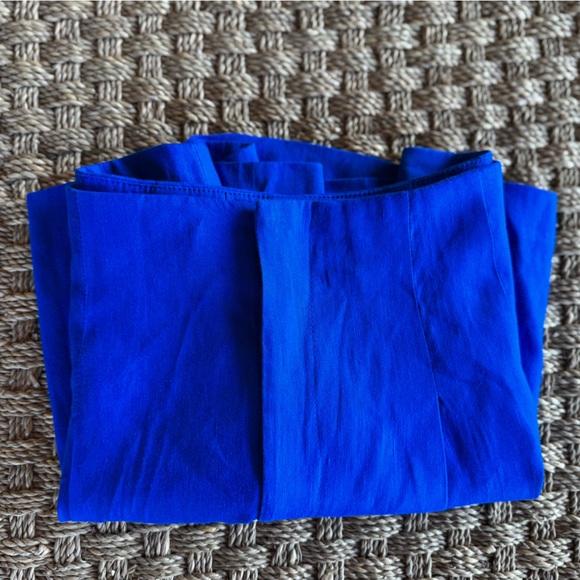 Antonio Melani Téllez Pleated Linen Cobalt Blue Shorts Size 8 - Picture 11 of 11